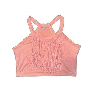 Charlotte Russe Fringy Halter Top Sz L
